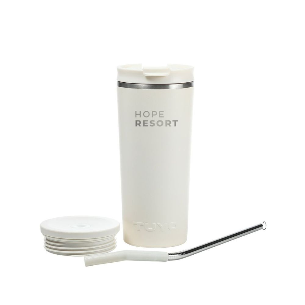 Copo Térmico 600ml (Com 2 Tampas + Canudo De Aço) TU Copo Térmico 600ml (Com 2 Tampas + Canudo De Aço) TU