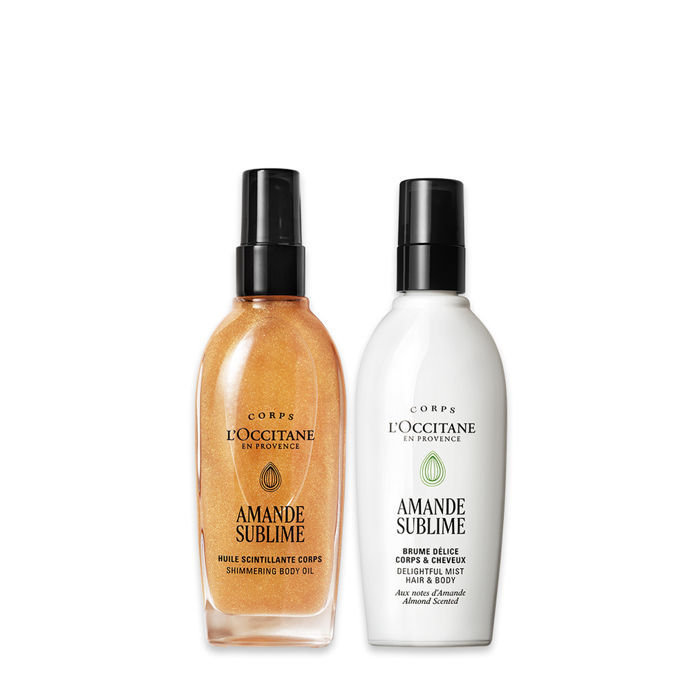 Óleo Corporal Iluminador e Mist Perfumado Amande Sublime