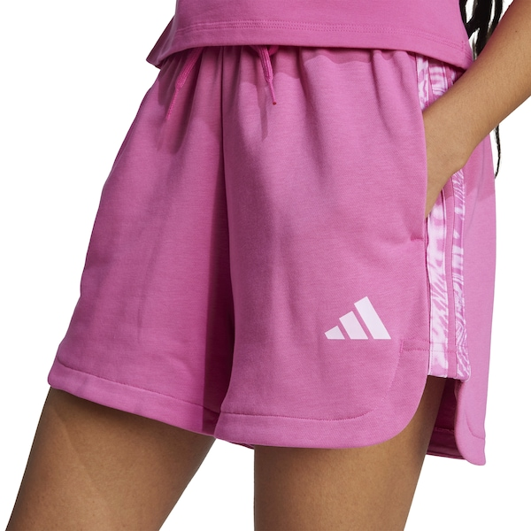 Short adidas Estampado Essentials Três Listras Feminino Short adidas Estampado Essentials Três Listras Feminino