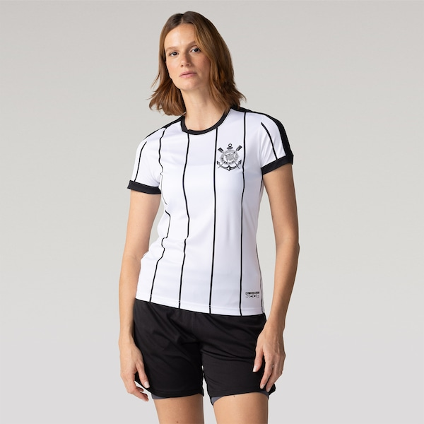 Camisa do Corinthians Listras Feminina Camisa do Corinthians Listras Feminina