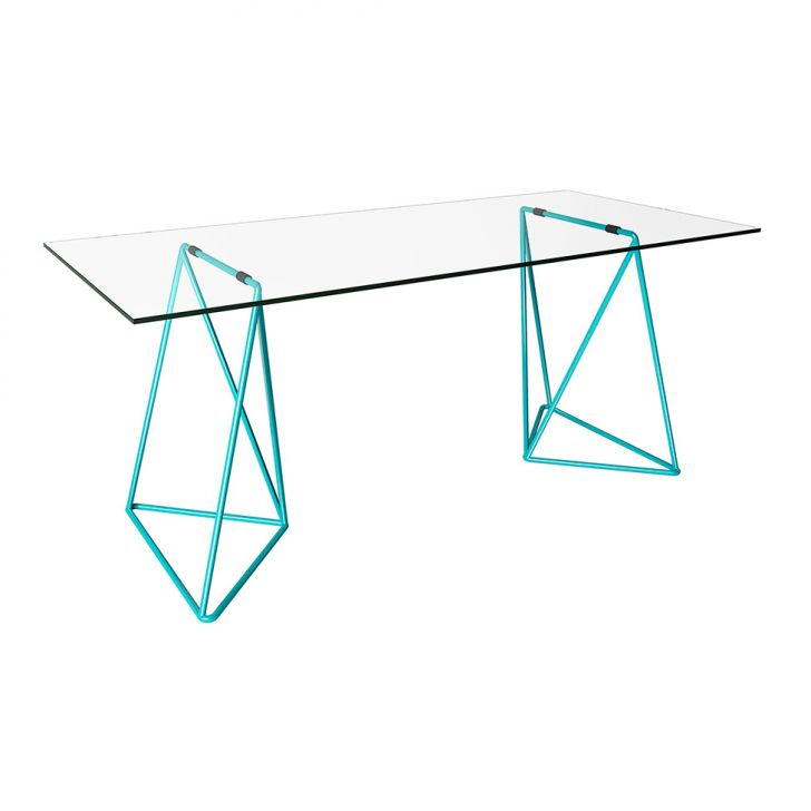 Mesa De Jantar Retangular Leblon Azul 140 Cm Mesa De Jantar Retangular Leblon Azul 140 Cm