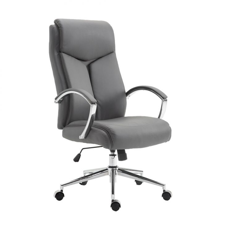 Cadeira De Escritório Presidente Giratória Com Relax Evergreen Cinza Cadeira De Escritório Presidente Giratória Com Relax Evergreen Cinza