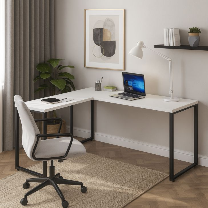 Mesa De Escritório Nikki Ii Branca 150 Cm Mesa De Escritório Nikki Ii Branca 150 Cm