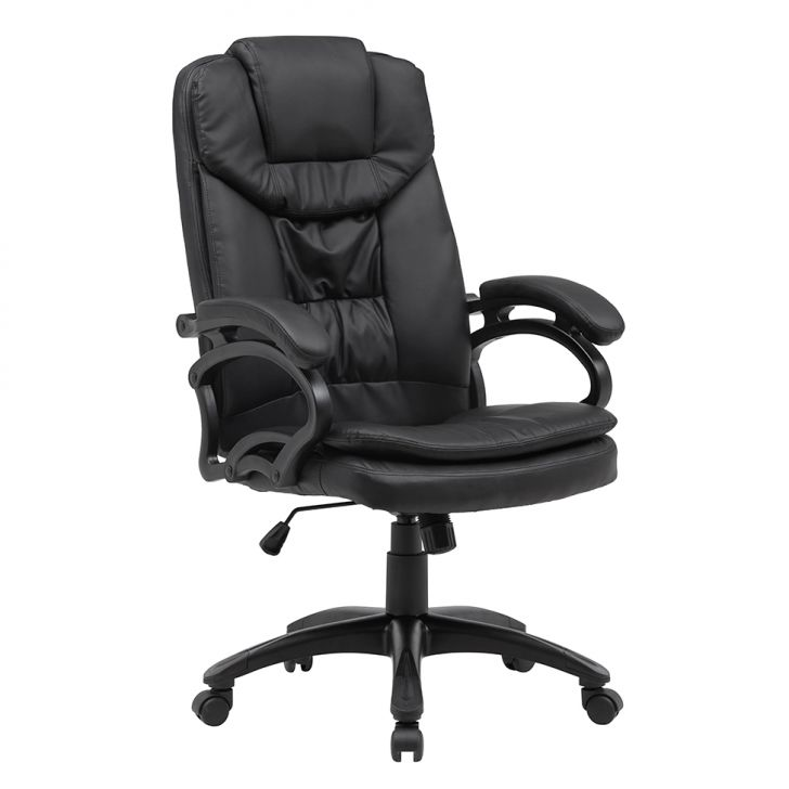 Cadeira De Escritório Presidente Giratória Com Relax Clark Preta Cadeira De Escritório Presidente Giratória Com Relax Clark Preta