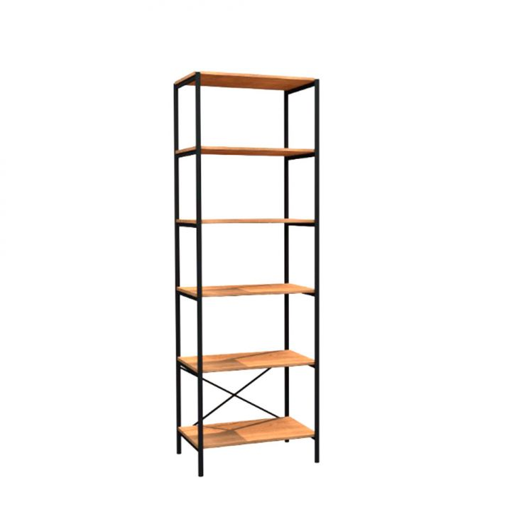 Estante Trento Madeira E Preta 180 Cm Estante Trento Madeira E Preta 180 Cm