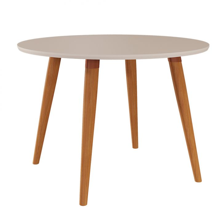 Mesa De Jantar Redonda Dani Madeira E Off White Mesa De Jantar Redonda Dani Madeira E Off White