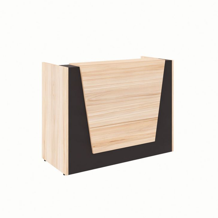Balcão De Atendimento Recepção Calvi E Preto 140 Cm