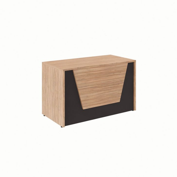 Balcão De Atendimento Recepção Ameixa E Preto 74x120 Cm Balcão De Atendimento Recepção Ameixa E Preto 74x120 Cm