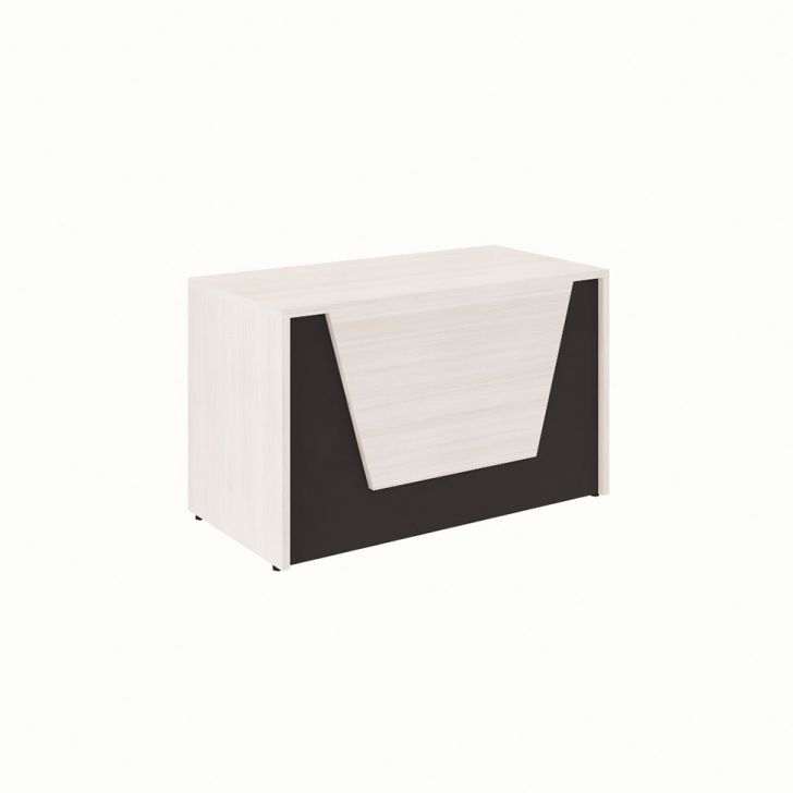 Balcão De Atendimento Recepção Carvalho Berlin E Preto 74x120 Cm