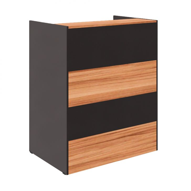 Balcão Recepção Nogal Sevilha E Preto 90 Cm Balcão Recepção Nogal Sevilha E Preto 90 Cm