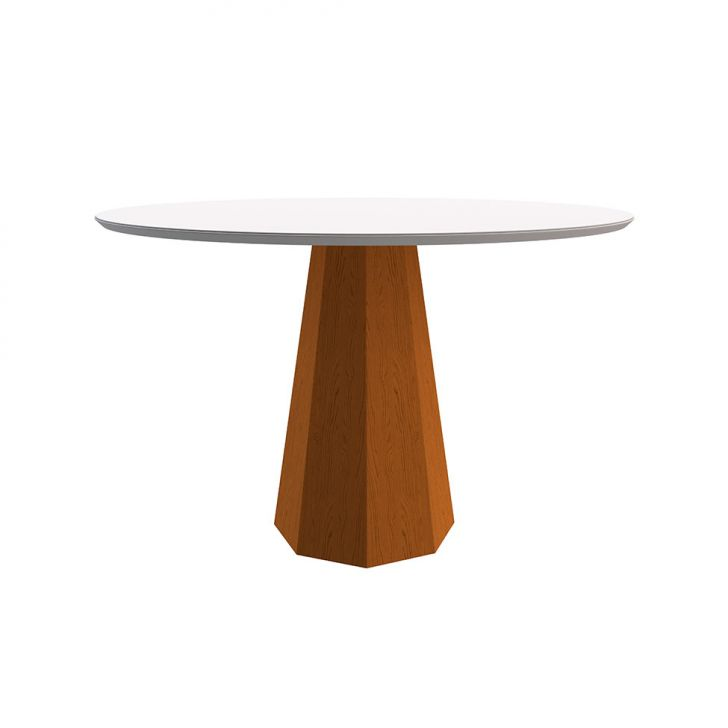 Mesa De Jantar Redonda Com Tampo De Vidro Isis Off White E Ype 117 Cm Mesa De Jantar Redonda Com Tampo De Vidro Isis Off White E Ype 117 Cm