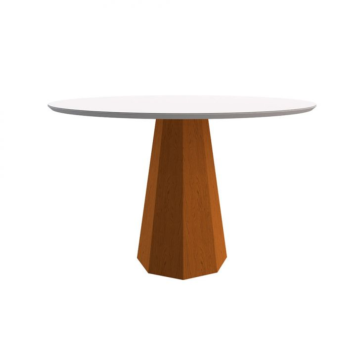 Mesa De Jantar Redonda Com Tampo De Vidro Isis Off White E Ype 135 Cm Mesa De Jantar Redonda Com Tampo De Vidro Isis Off White E Ype 135 Cm