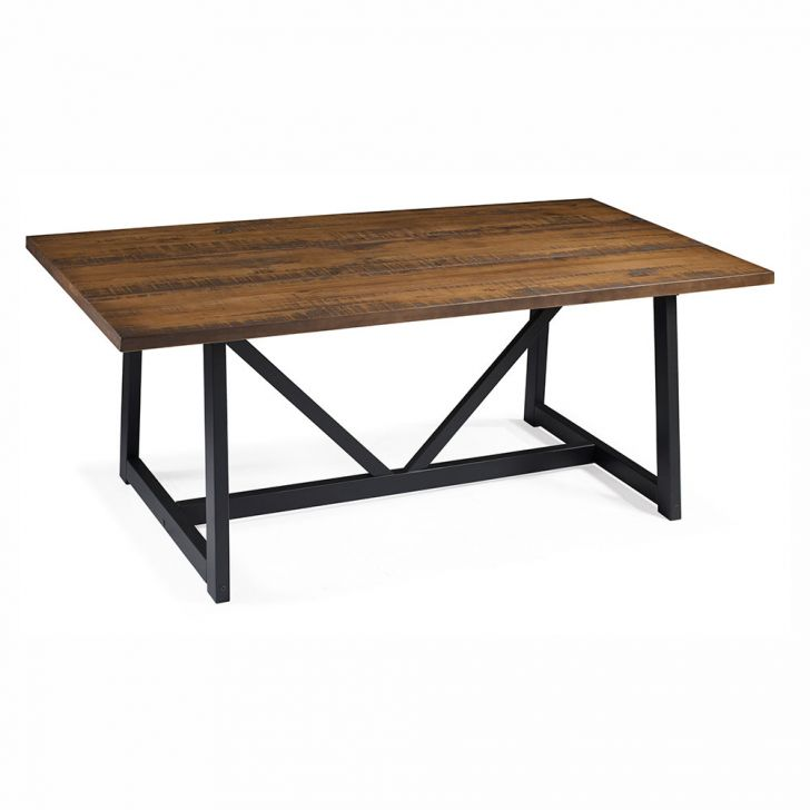 Mesa De Jantar Retangular Industrial Lesoto Marrom E Preta 183 Cm Mesa De Jantar Retangular Industrial Lesoto Marrom E Preta 183 Cm