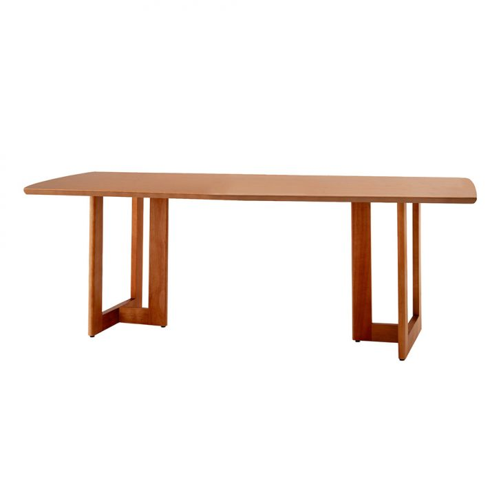 Mesa De Jantar Retangular Com Tampo Madeira Talia Imbuia 180 Cm Mesa De Jantar Retangular Com Tampo Madeira Talia Imbuia 180 Cm