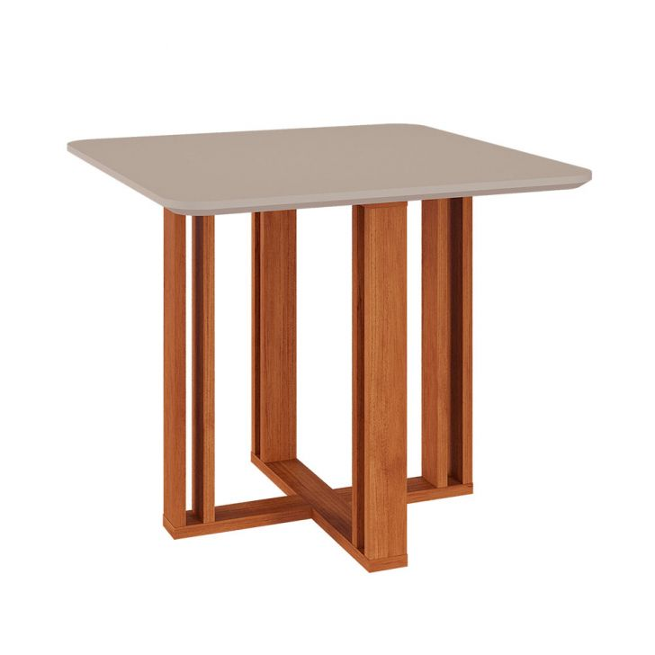 Mesa De Jantar Quadrada Com Tampo Mdf Flora Cinamomo E Off White 95 Cm Mesa De Jantar Quadrada Com Tampo Mdf Flora Cinamomo E Off White 95 Cm