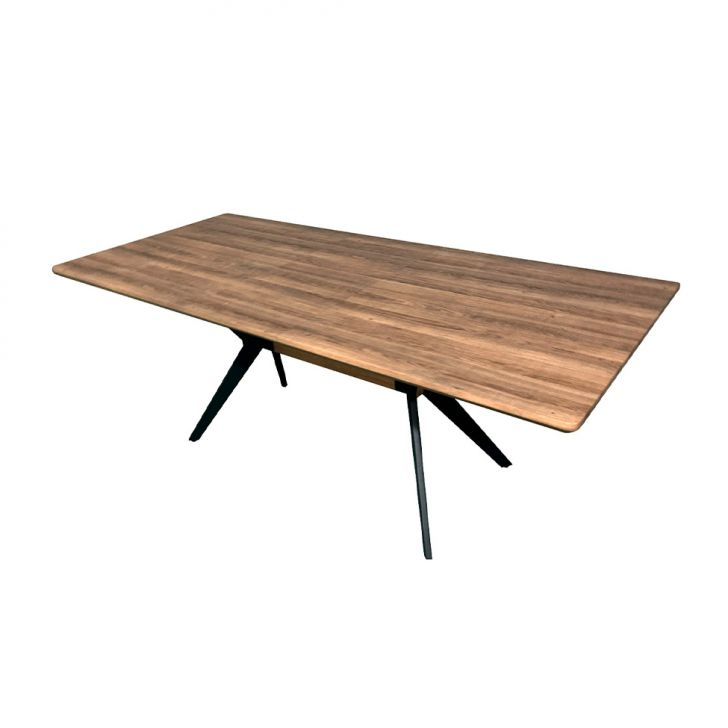 Mesa De Jantar Extensível Astra Natural E Preta Mesa De Jantar Extensível Astra Natural E Preta