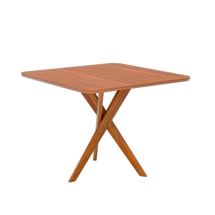 Mesa De Jantar Quadrada Com Tampo Mdf Cacau Cinamomo E Madeira 95 Cm Mesa De Jantar Quadrada Com Tampo Mdf Cacau Cinamomo E Madeira 95 Cm
