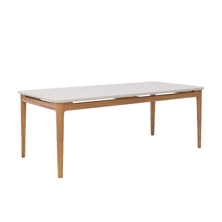 Mesa De Jantar Retangular Com Tampo De Vidro Off White Baoba Cinamomo 210 Cm Mesa De Jantar Retangular Com Tampo De Vidro Off White Baoba Cinamomo 210 Cm