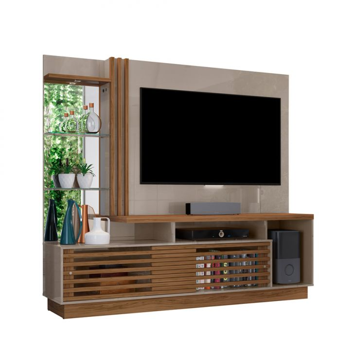 Estante Para Home Theater E Tv Até 60 Polegadas Frizz Fendi E Naturale Estante Para Home Theater E Tv Até 60 Polegadas Frizz Fendi E Naturale