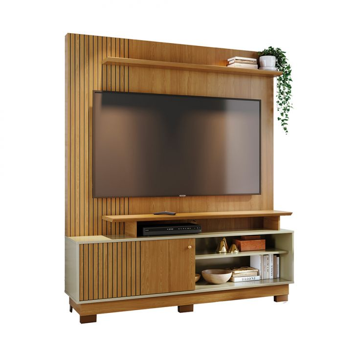 Estante Para Home Theater E Tv Até 65 Polegadas Com Pés Ares Cumaru E Opala Estante Para Home Theater E Tv Até 65 Polegadas Com Pés Ares Cumaru E Opala