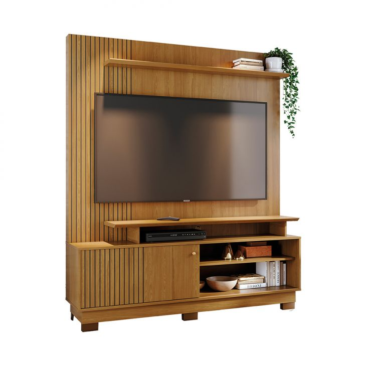Estante Para Home Theater E Tv Até 65 Polegadas Com Pés Ares Cumaru Estante Para Home Theater E Tv Até 65 Polegadas Com Pés Ares Cumaru