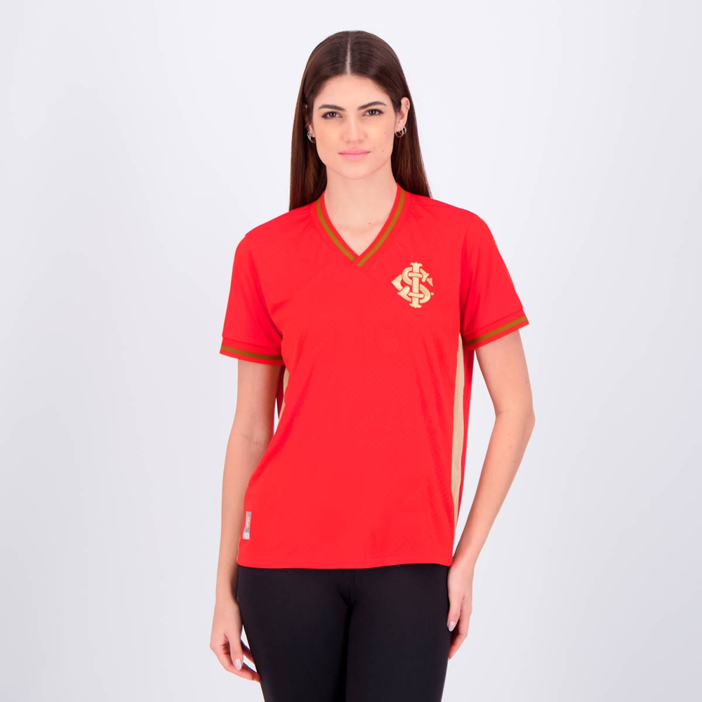 Camisa Internacional Gold Feminina Vermelha Camisa Internacional Gold Feminina Vermelha