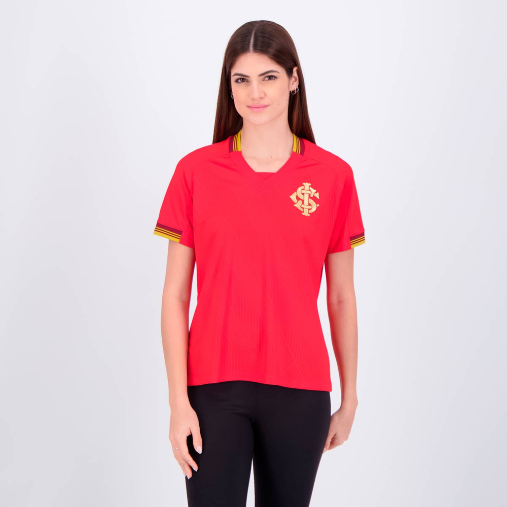 Camisa Internacional Gold II Feminina Vermelha Camisa Internacional Gold II Feminina Vermelha