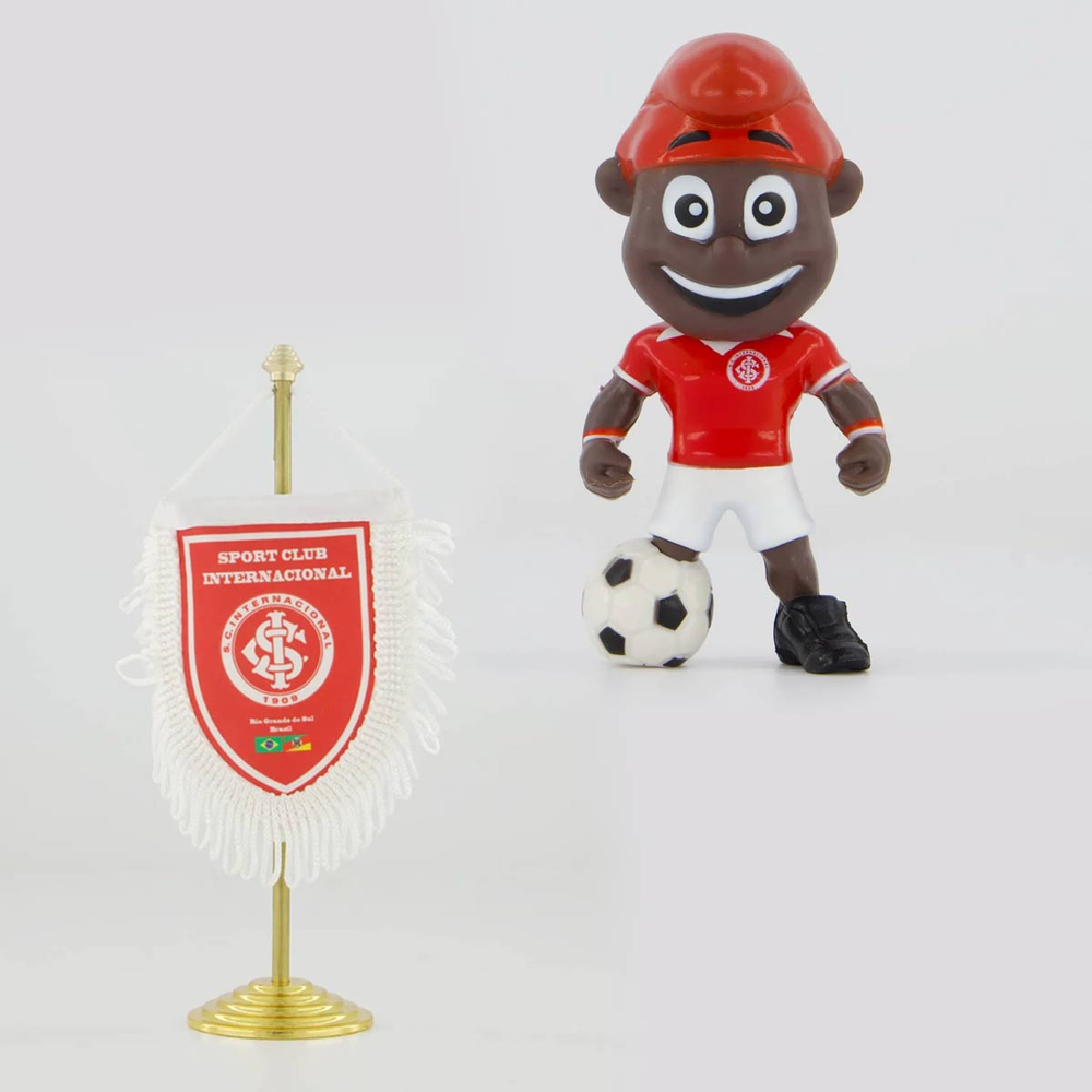 Kit Internacional Mascote e Estandarte de Mesa Kit Internacional Mascote e Estandarte de Mesa