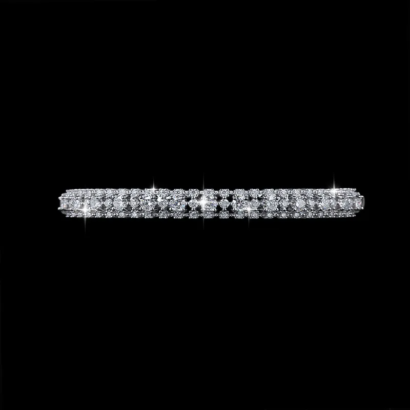New925Sterling Silver Plating18KGold Full Inlaid Moissanite Bracelet for Women, Light Luxury Bracelet, In Stock, Wholesale, Cust New925Sterling Silver Plating18KGold Full Inlaid Moissanite Bracelet for Women, Light Luxury Bracelet, In Stock, Wholesale, Cust