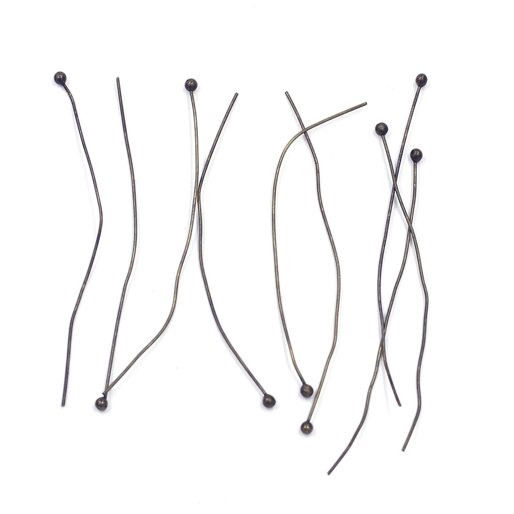 100Pcs Copper Ball Head Pins Needles Bronze Tone For Handmade Craft Jewelry DIY Findings 50x0.5mm 100Pcs Copper Ball Head Pins Needles Bronze Tone For Handmade Craft Jewelry DIY Findings 50x0.5mm