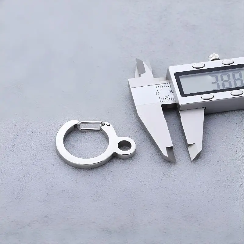 2Pcs Stainless Steel Key Ring Spring Snap Hook Carabiner Buckle for Outdoor Key Organization 2Pcs Stainless Steel Key Ring Spring Snap Hook Carabiner Buckle for Outdoor Key Organization