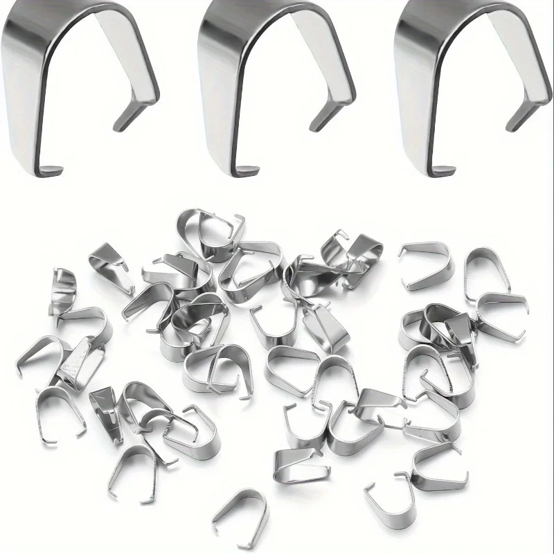 Pinch Clip Pendant Clasp Bail Connector for DIY Necklace Jewelry Making Supplies Accessories Pinch Clip Pendant Clasp Bail Connector for DIY Necklace Jewelry Making Supplies Accessories