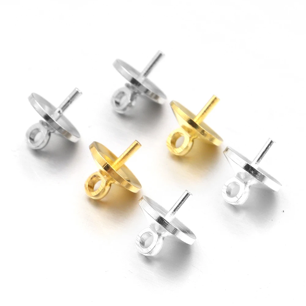 20-100pcs Brass Half hole Charms Eye Pins Beads End Caps Top Drilled Pendant Bails Findings Connectors For Jewelry Makings 20-100pcs Brass Half hole Charms Eye Pins Beads End Caps Top Drilled Pendant Bails Findings Connectors For Jewelry Makings