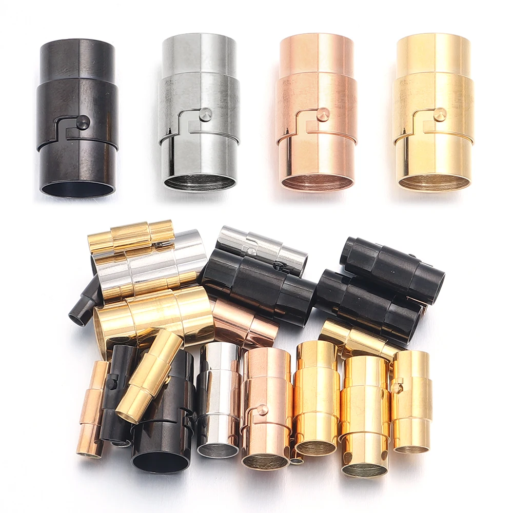 1Pcs Strong Magnetic Clasps With Locking Mechanism Leather Cord End Cap Connectors For DIY Bracelets Necklace Jewelry Making 1Pcs Strong Magnetic Clasps With Locking Mechanism Leather Cord End Cap Connectors For DIY Bracelets Necklace Jewelry Making