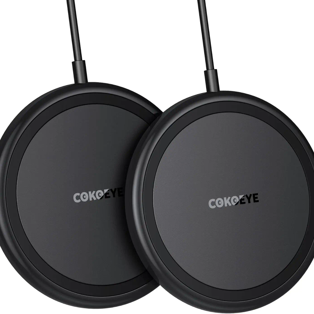 15W Max Fast Wireless Charging Pad 2-Pack for iPhone 17/16/15/14/13/12, Samsung Galaxy S24/S23/S22, AirPods