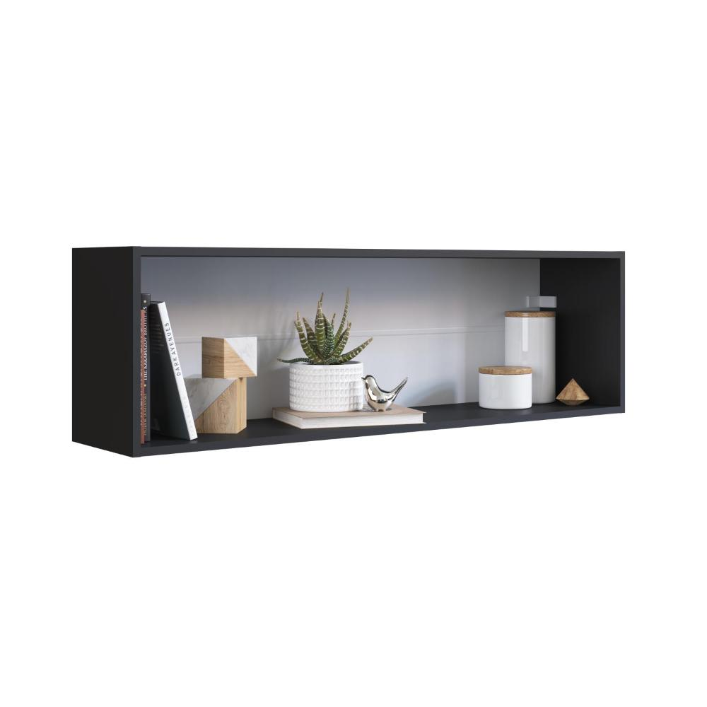 Nicho Parede Horizontal Organizador Multiuso Funcionale Preto - Art In Móveis Nicho Parede Horizontal Organizador Multiuso Funcionale Preto - Art In Móveis