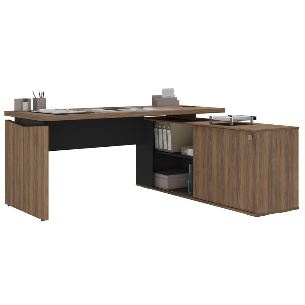 Mesa em L para Escritório Argentina Freijó Branco Mesa em L para Escritório Argentina Freijó Branco