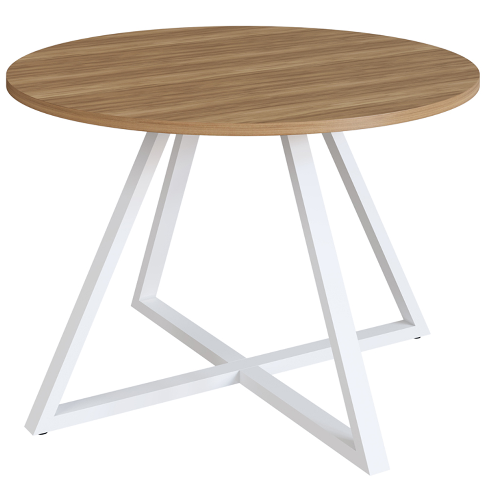 Mesa De Jantar Redonda 110 cm 25933 Nogal Sevilha Branco Artesano Mesa De Jantar Redonda 110 cm 25933 Nogal Sevilha Branco Artesano