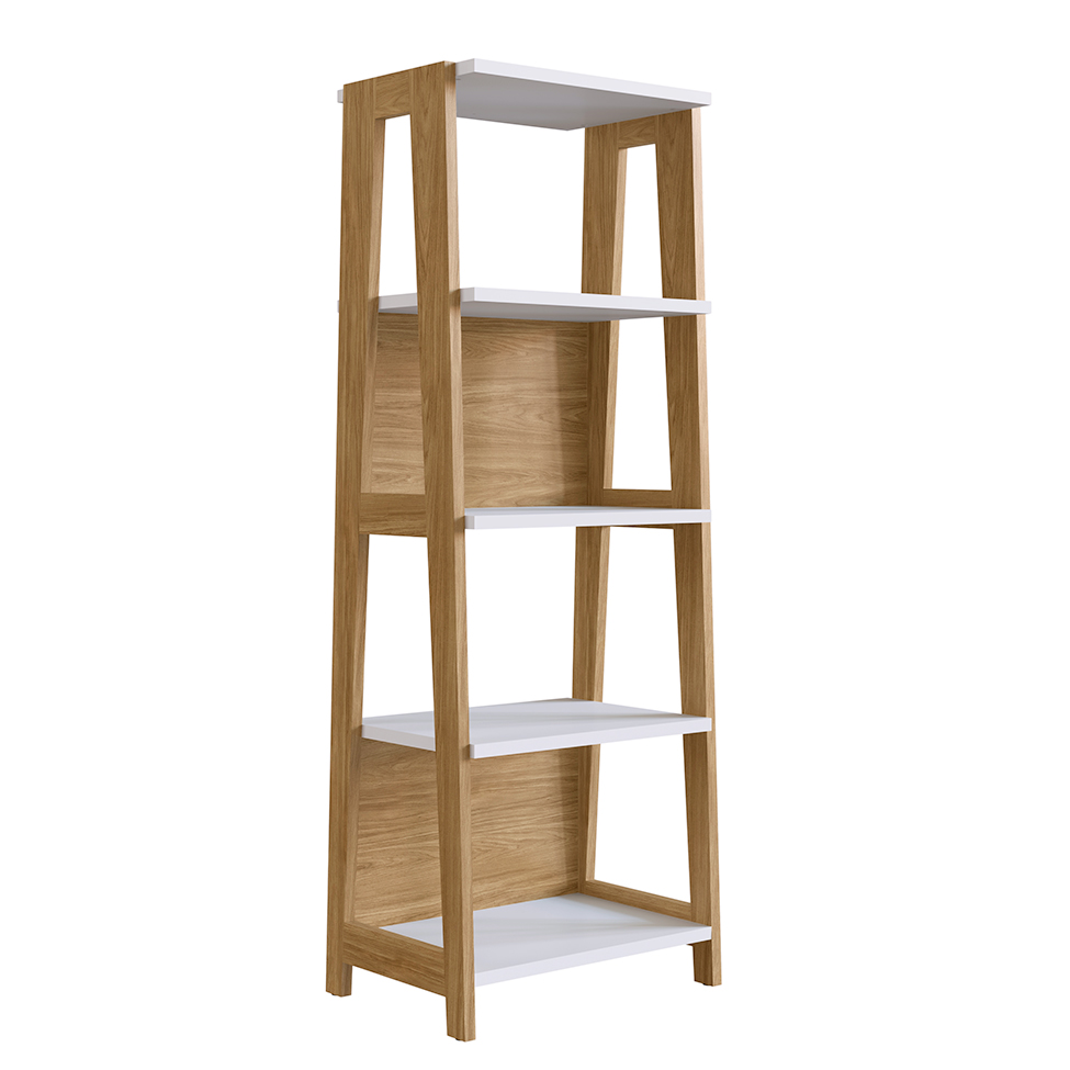 Estante Trend Hanover Madeira e Off White Estante Trend Hanover Madeira e Off White