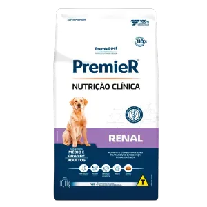 Ração Premier Nutrição Clínica Renal Cães Adultos Porte Médio e Grande - 10,1 kg Ração Premier Nutrição Clínica Renal Cães Adultos Porte Médio e Grande - 10,1 kg