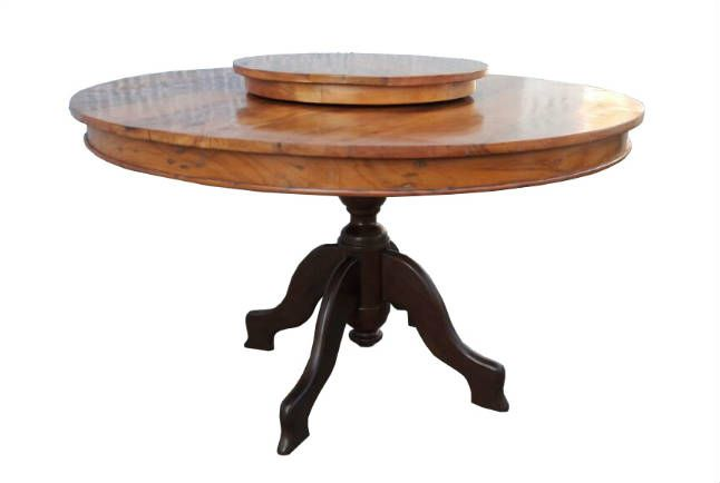 Mesa Adaline Com Prato Giratório em Madeira de Demolição - REF2138 Mesa Adaline Com Prato Giratório em Madeira de Demolição - REF2138