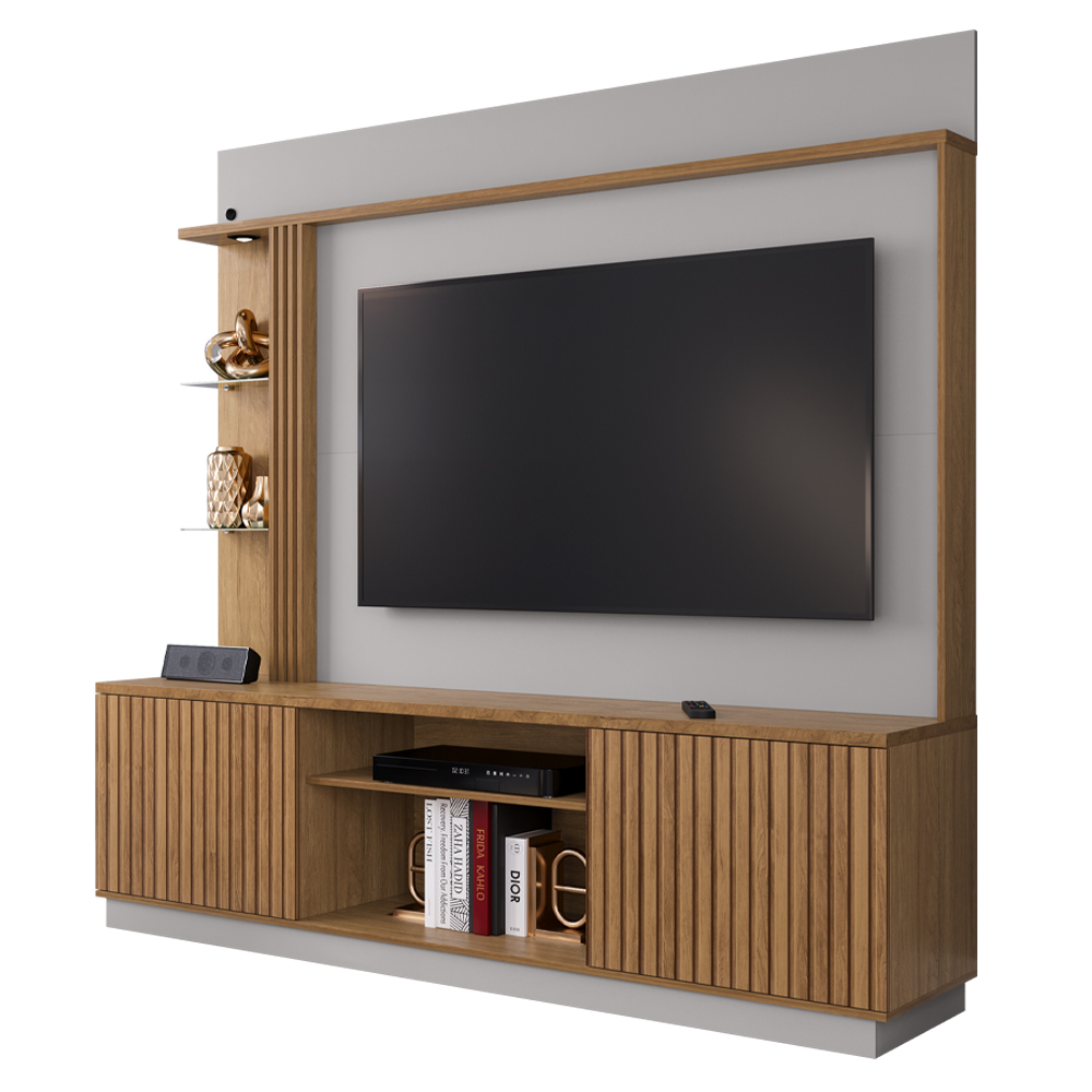 Estante Home Tv 65 Pol 201 cm Atlanta Cinamomo Off White BECHARA Estante Home Tv 65 Pol 201 cm Atlanta Cinamomo Off White BECHARA