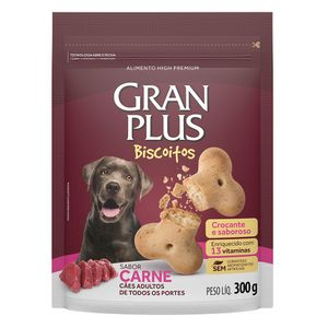Biscoito GranPlus Cães Adultos Carne - 300 g