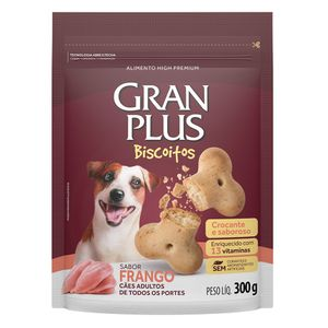 Biscoito GranPlus Cães Adultos Frango - 300 g Biscoito GranPlus Cães Adultos Frango - 300 g