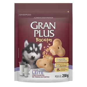 Biscoito GranPlus Cães Filhotes Leite - 250 g Biscoito GranPlus Cães Filhotes Leite - 250 g