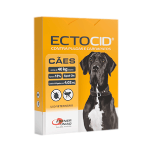 Ectocid Spot On Cães acima de 40kg Antipulgas e Carrapatos - 1 pipeta Ectocid Spot On Cães acima de 40kg Antipulgas e Carrapatos - 1 pipeta