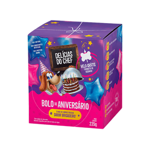 Bolo de Aniversário Delícias do Chef Brigadeiro - 235g Bolo de Aniversário Delícias do Chef Brigadeiro - 235g