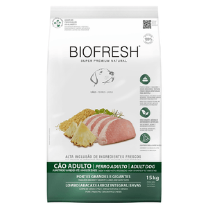 Ração Biofresh Cães Adultos Raças Grandes e Gigantes Lombo e Abacaxi - 15 kg Ração Biofresh Cães Adultos Raças Grandes e Gigantes Lombo e Abacaxi - 15 kg
