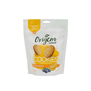 Petisco Cookies Origem Natural Cães Banana com Mirtilo - 250g Petisco Cookies Origem Natural Cães Banana com Mirtilo - 250g