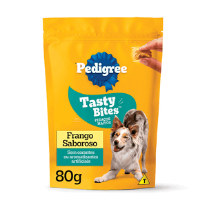 Petisco Pedigree Tasty Bites Cães Adultos Frango Saboroso - 80g Petisco Pedigree Tasty Bites Cães Adultos Frango Saboroso - 80g